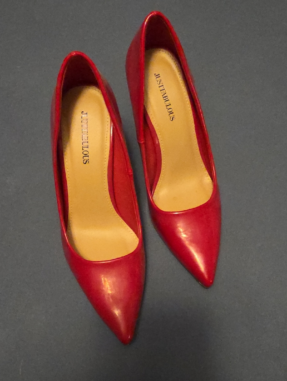 Justfab Red Pointed-Toe Pump - Sleek Women's Heels